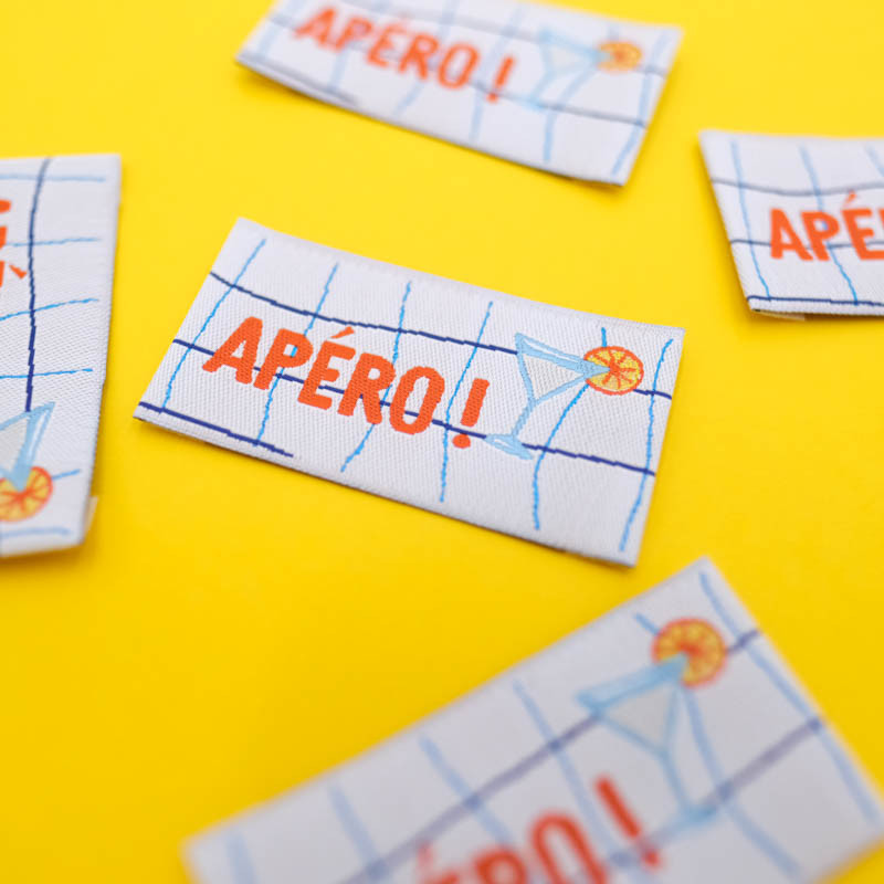 Etiquette à coudre Apéro - Maison Klem